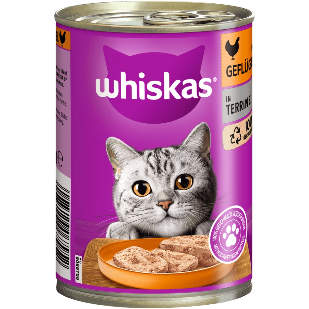 WHISKAS® 1+ Geflügel in Terrine, 400g - 1