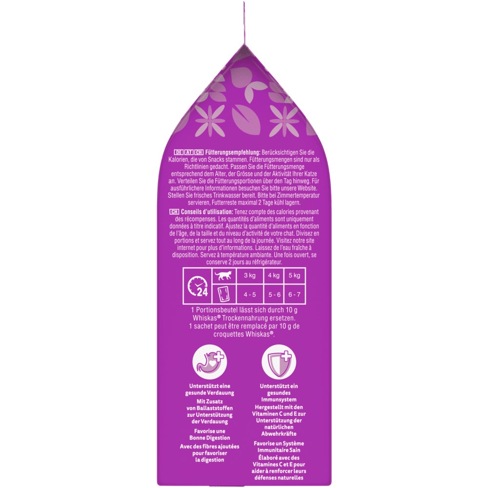 WHISKAS® Superfoods 2 Varietäten Ente & Karotten, Huhn & Leber in Gelee, Multipack 6 x 50g - 2