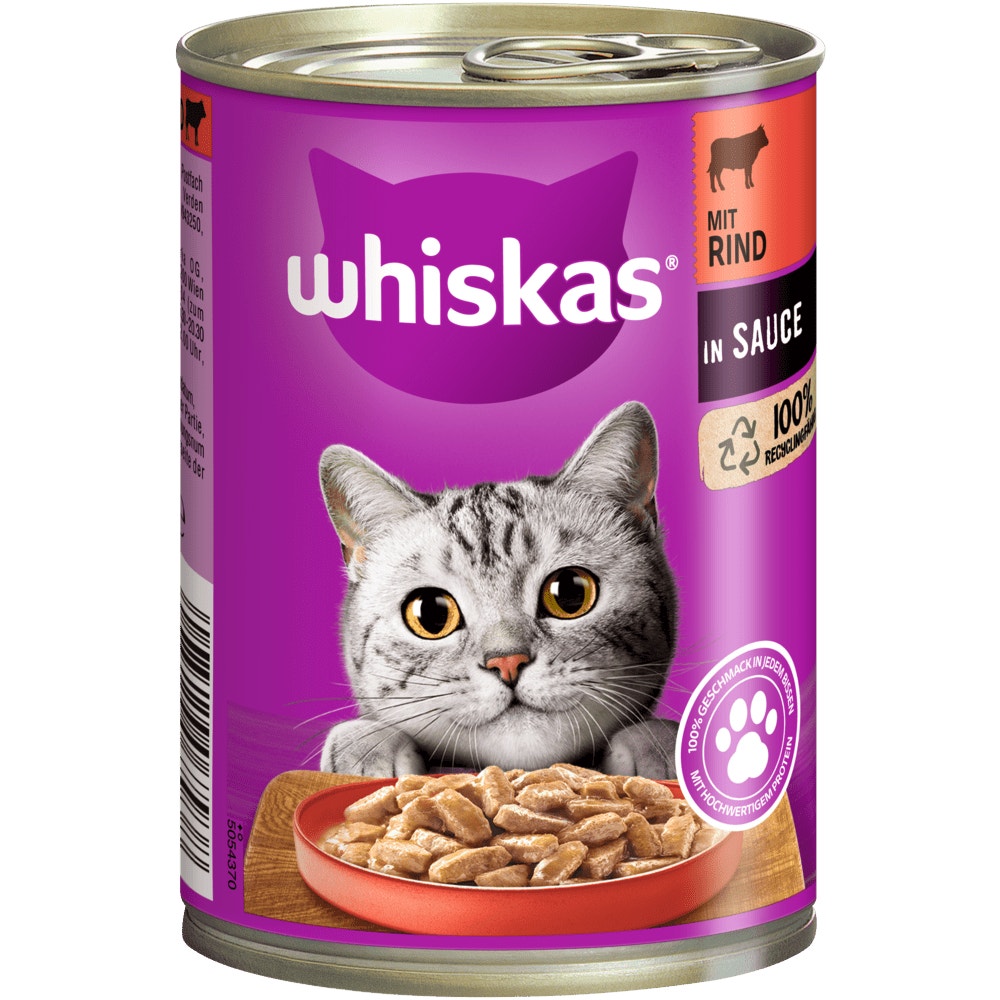 WHISKAS® 1+ Rind in Sauce, 400g - 1