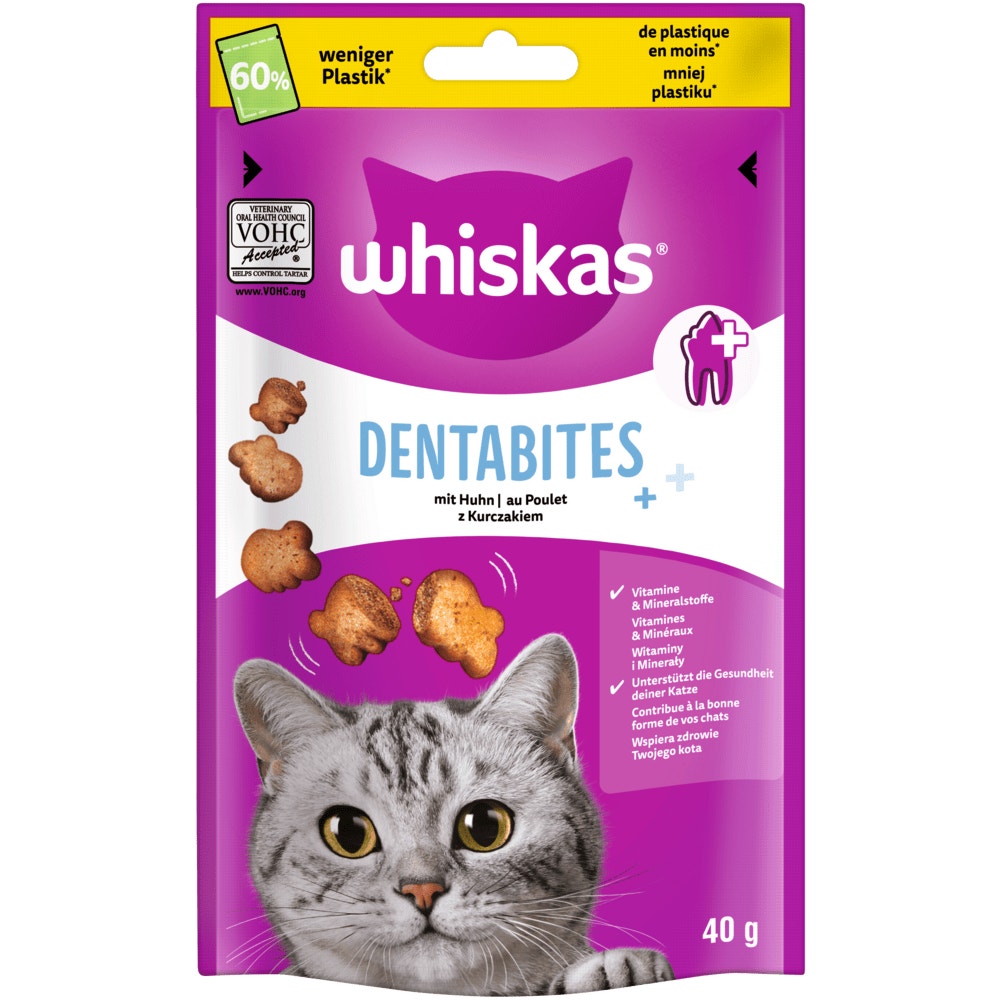 WHISKAS® DENTABITES Huhn, 40g - 1