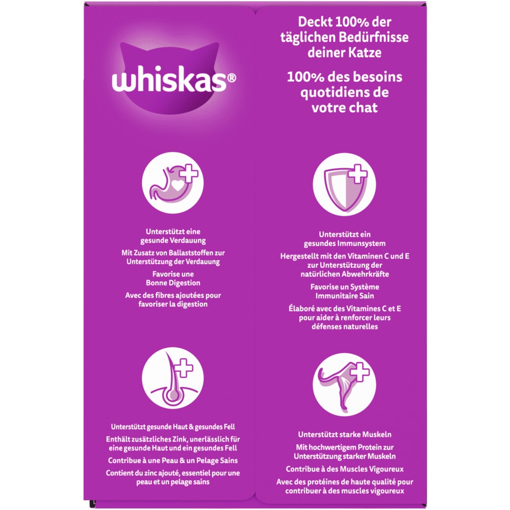 WHISKAS® 1+ Geflügel Auswahl in Sauce, 12 & 24 x 85g - 3