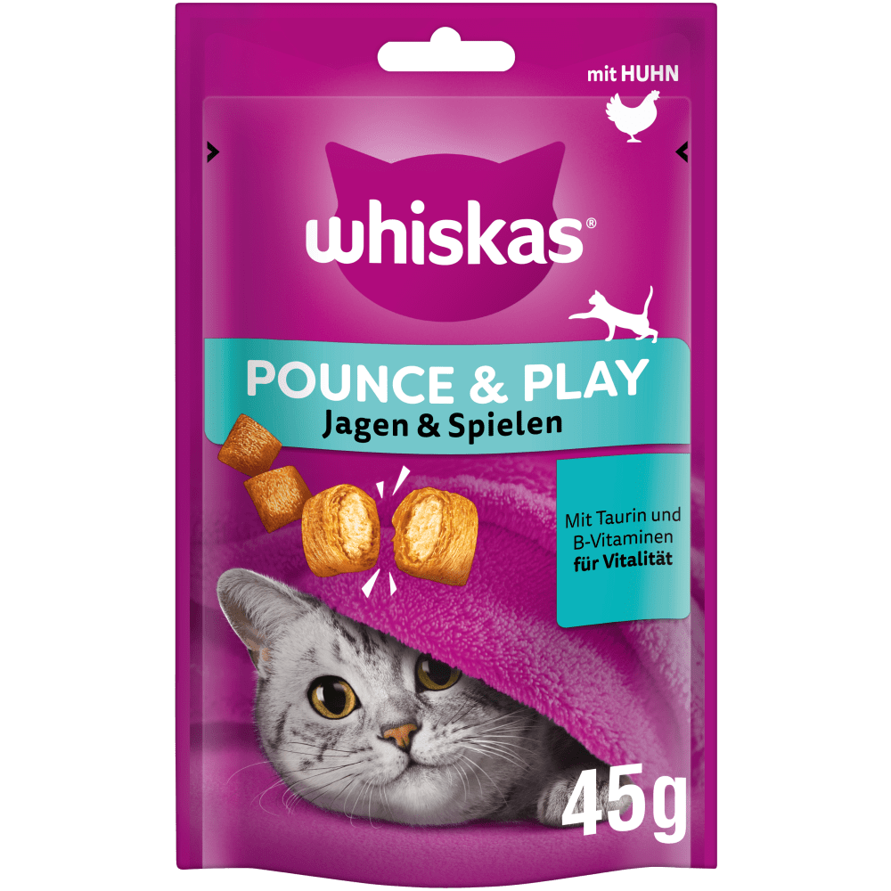 WHISKAS® Pounce & Play, Beutel mit Huhn 45g - 1