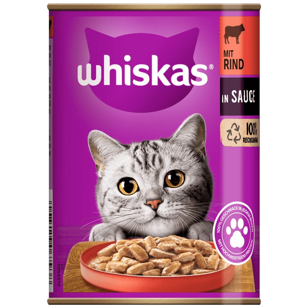 WHISKAS® Dose 1+ mit Rind und Leber in Sauce 400g - 1