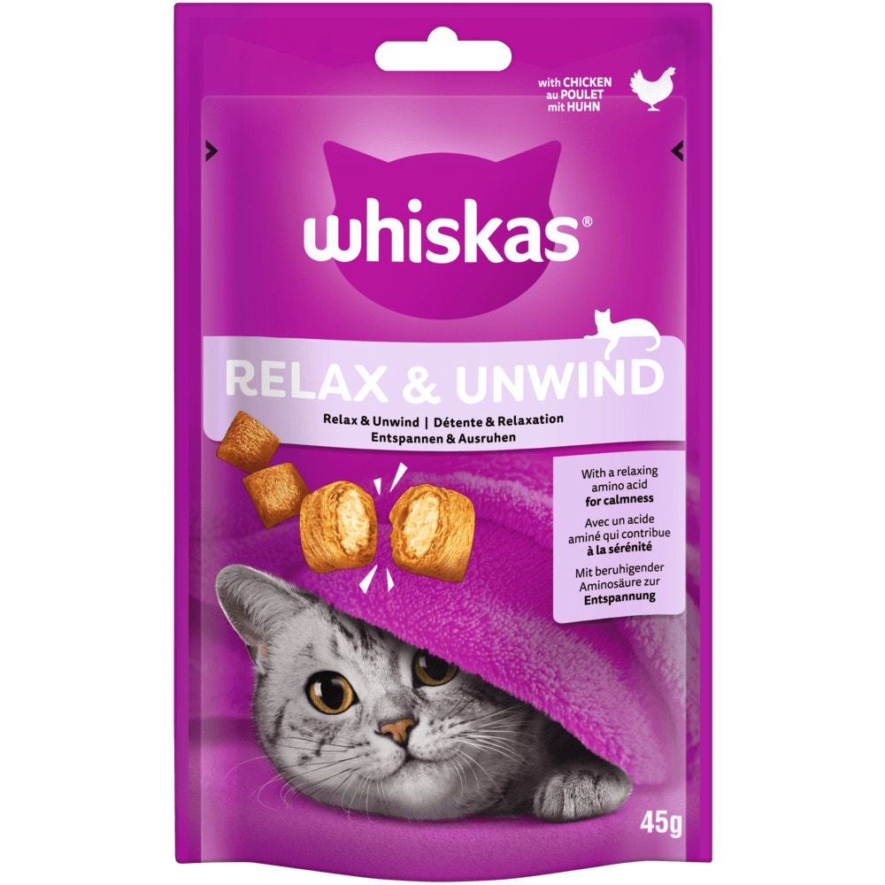 WHISKAS® Relax & Unwind, Beutel mit Huhn 45g - 1