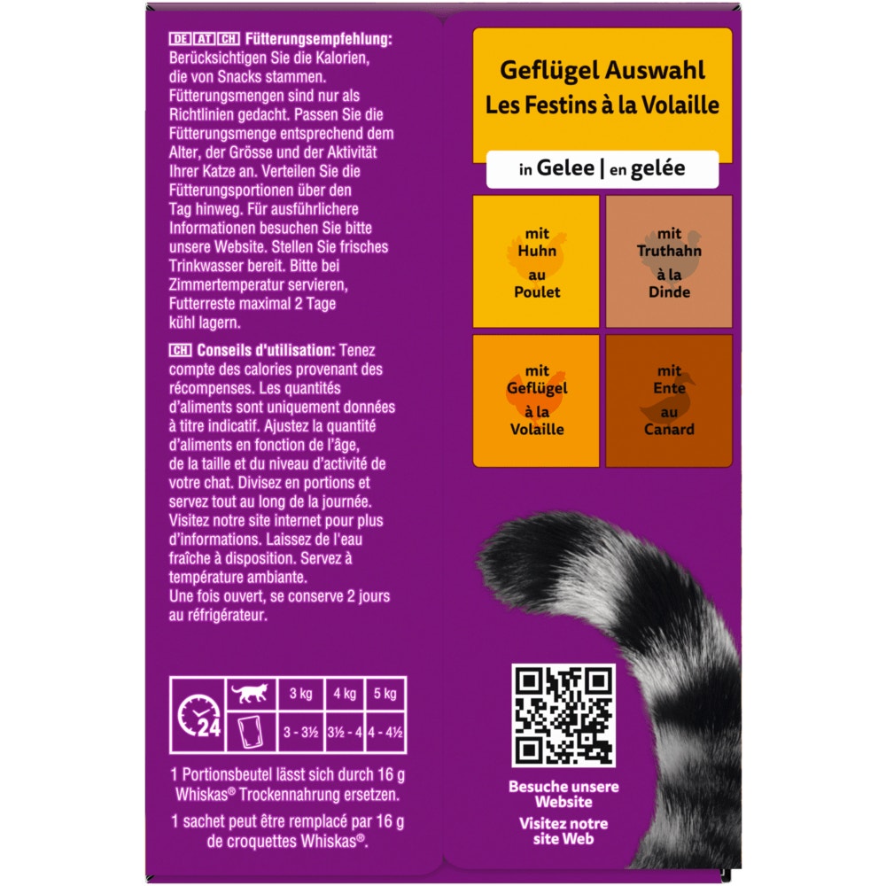 WHISKAS® 7+ Geflügel Auswahl in Gelee, Multipack 12 x 85g - 3