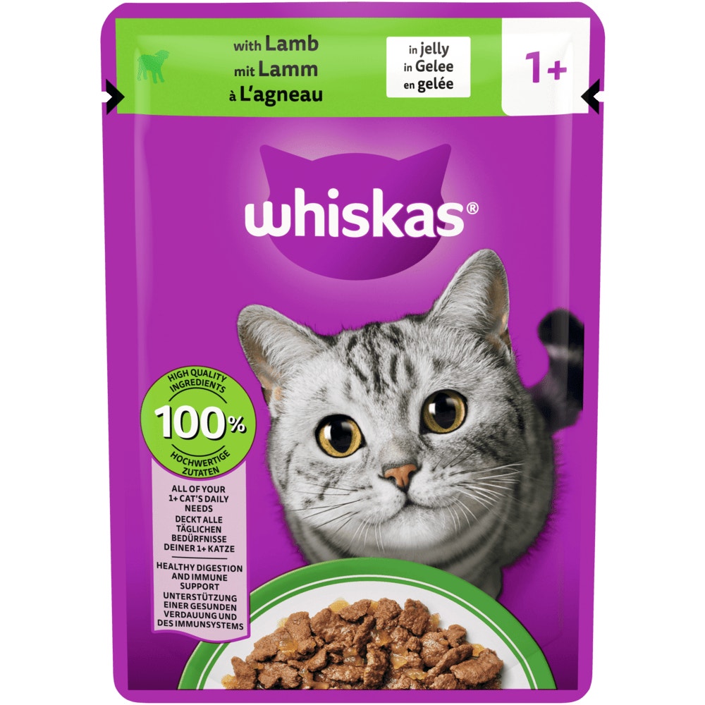 WHISKAS® 1+ Lamm in Gelee, 85g - 1