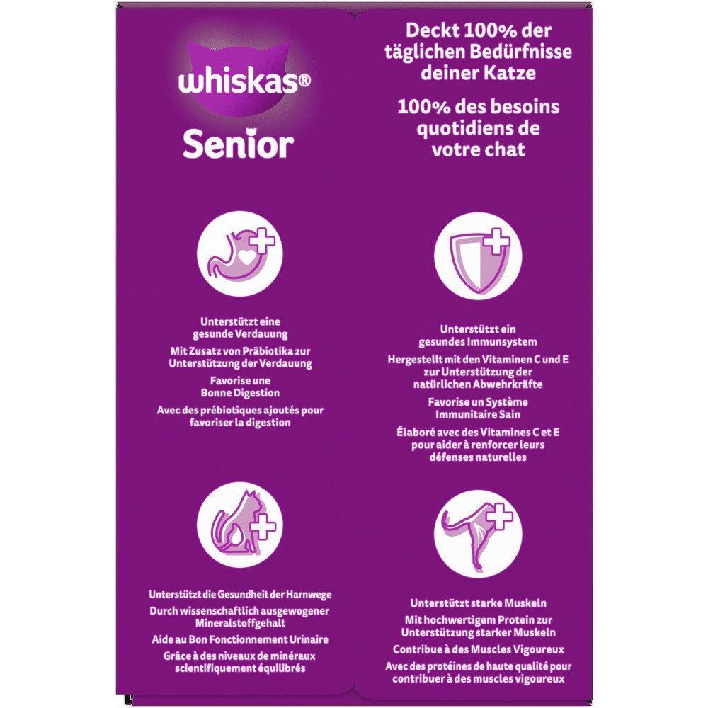 WHISKAS® 11+ Geflügel Auswahl in Gelee, Multipack 12 x 85g - 2