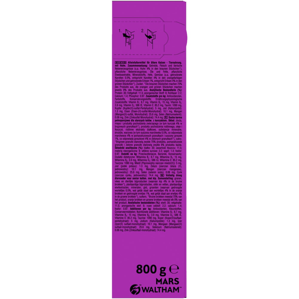 WHISKAS® 7+ Huhn, Trockenfutter, 800g & 1,9kg - 3