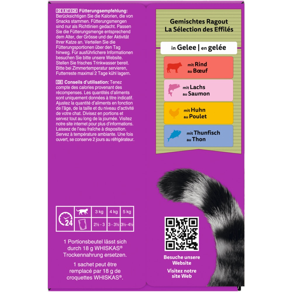 WHISKAS® Pure Delight Gemischtes Ragout in Gelee, Multipack 12 x 85g - 3
