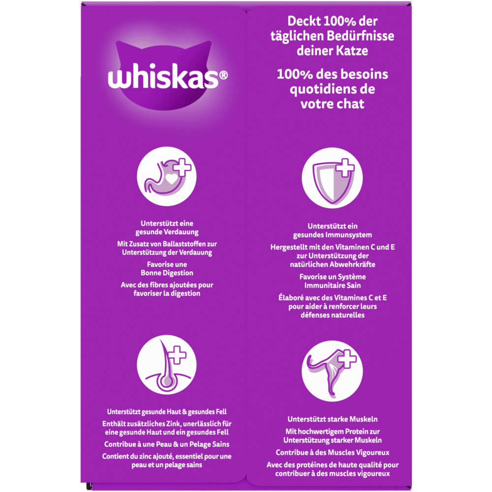 WHISKAS® 1+ Geflügel Auswahl in Sauce, 12 & 24 x 85g - 3